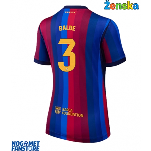 Barcelona Alejandro Balde #3 Domaci Dres za Ženska 2026-27 Kratak Rukav